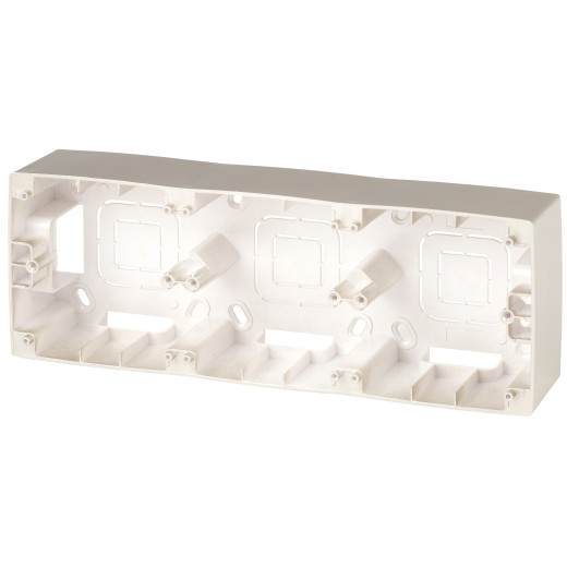 12-6103-04 ЭРА Коробка наклад. монтажа 3 поста, Эра12, шампань (5/50/600)