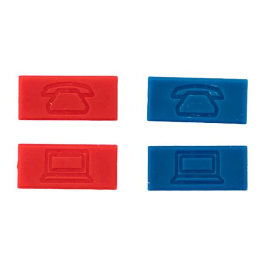 Вставка розеточная TERACOM PRO 45x45мм формат Mosaic на 2 модуля Keystone со шторками и маркерами белая