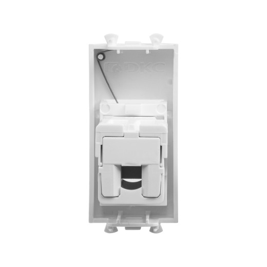 Телефонная розетка RJ-12 модульная, Avanti, белое облако, 1 модуль