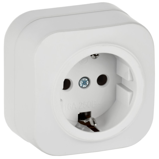 GLORY Роз. с з/к без з/ш о/у 16А РС20-3-ХБм бел. м. IEK