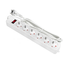 EKF PROxima Сетевой фильтр 6*3м 16А/3,2кВт с выкл. c/з ПВС 3х1,0 Блокбастер XL.