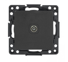 EKF PROxima Стокгольм Черный Розетка TV, 75Ом, 5-862МГц.