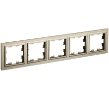 IEK BRITE BASE Шампань Рамка 5-м РУ-5-БрШ