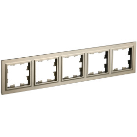 IEK BRITE BASE Шампань Рамка 5-м РУ-5-БрШ