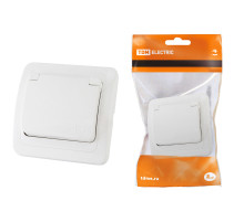 TDM Розетка с крышкой 2П+З 16А IP44 белая 