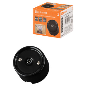 TDM Розетка TV оконечная черная «Болонь»