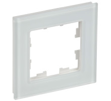 IEK BRITE DECOR Белый матовый стекло Рамка 1-м РУ-1-2-Бр