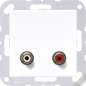 JUNG 2x Cinch Audio (RCA), слоновая кость