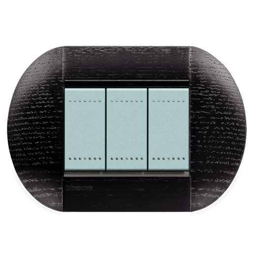 Livinglight Рамка овальная, 3 модуля, цвет тёмный дуб