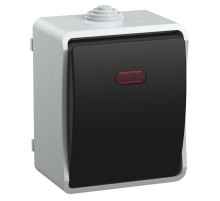 IEK FORS ВС20-1-1-ФСр Выключатель 1кл со свет. индикатором для открытой установки IP54