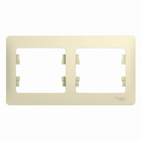 Systeme Electric Glossa Беж Рамка 2-ая, горизонтальная