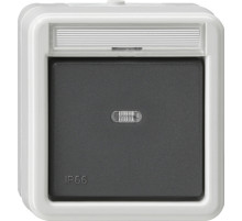 Gira Выключатель сподсветкой и полем для надписи универсальный IP66