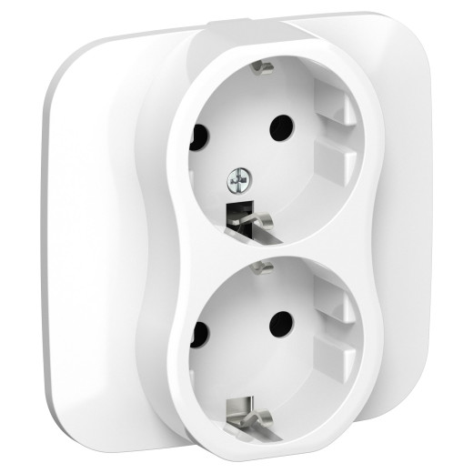 FLITE Роз. 2-я с з/к без з/ш б/к 16А РС12-1-А-ФлБ бел. IEK