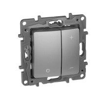 Legrand Etika Алюминий Светорегулятор нажимной, 400Вт.