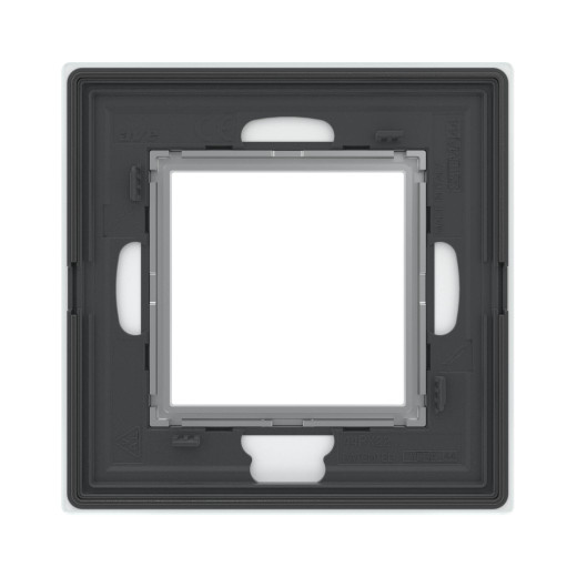 Рамка из натурального стекла 1 пост (2 мод.), Avanti, светло-серая