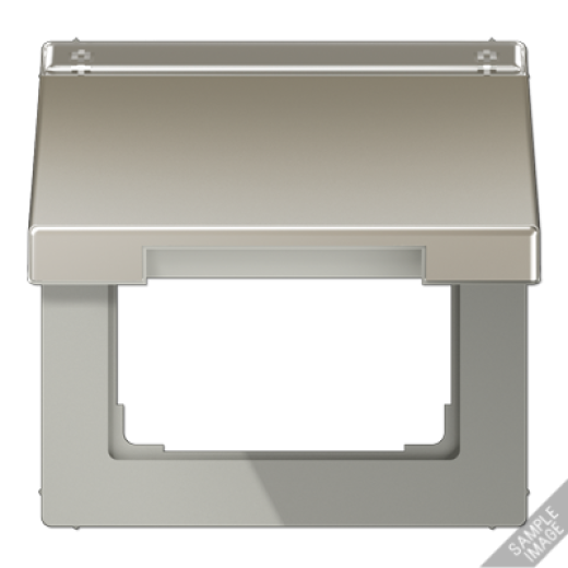 Крышка откидная с возвратной пружиной и полем для надписи 12×15 мм