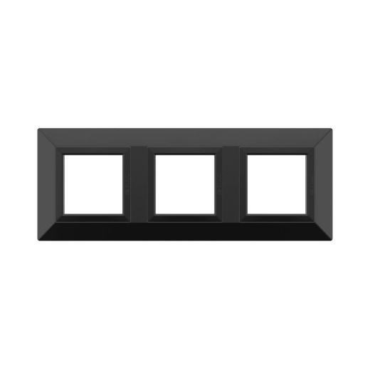 Рамка из металла 3 поста (6 мод.), Avanti, черная