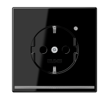 JUNG SCHUKO-розетка с LED подсветкой, чёрный