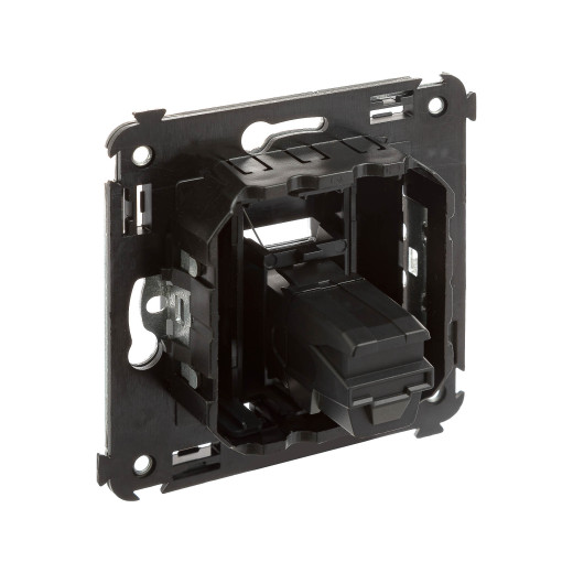 USB 3.0 розетка одинарная в стену, тип А-А, Avanti, черный матовый