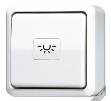 JUNG Кнопка 10A 250V ~  для накладного монтажа, слоновая кость