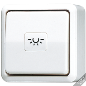 JUNG Кнопка 10A 250V ~  для накладного монтажа, слоновая кость