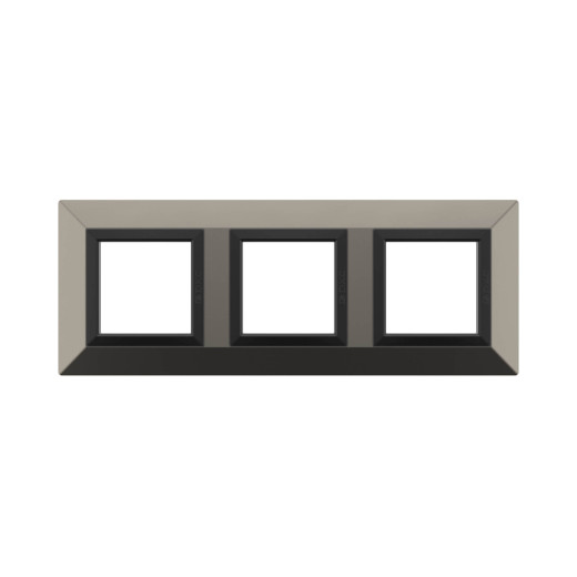 Рамка из металла 3 поста (6 мод.), Avanti, никелированная