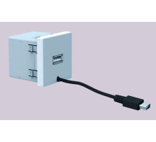 Simon Connect Алюминий Источник питания USB, 5VDC, 45х45мм