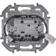 Выключатель двухклавишный с подсветкой/индикацией - Legrand/Daccord Inspiria - 10АХ 250В безвинтовые зажимы - антрацит