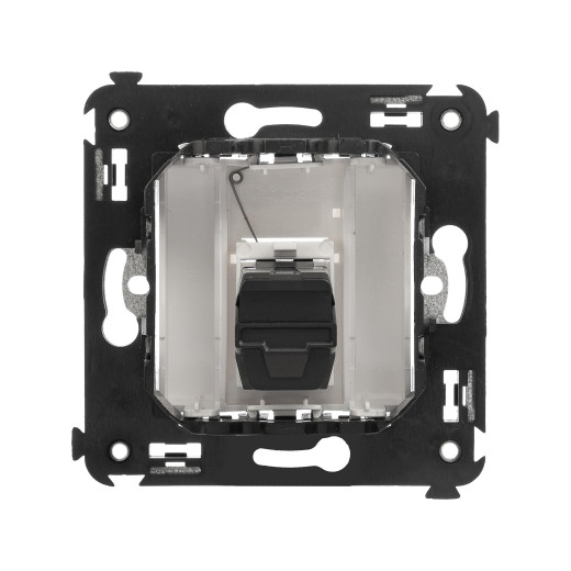 USB 2.0 розетка одинарная в стену, тип А-А, Avanti, белое облако