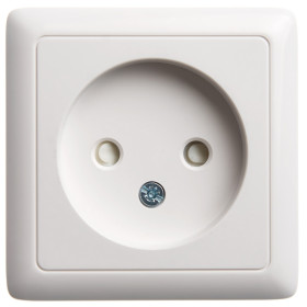 Systeme Electric ХИТ наруж Бел Розетка б/з со шторками, 16А, 250В