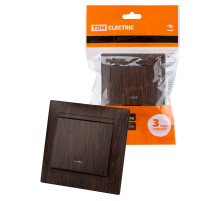 TDM Выключатель 1 кл. с подсветкой 10А венге 