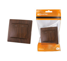 TDM Выключатель 2 кл. с подсветкой 10А 