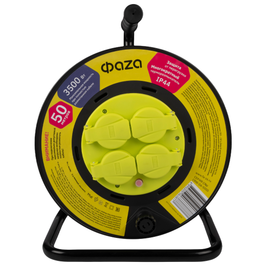 Удлинитель ФАZА CRW-04-5000 (Катушка, 4 х 50) IP44, заземл.