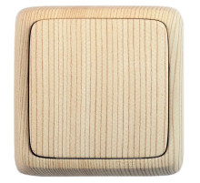 Hegel Альфа наруж Сосна ВА16-113-02 Выключатель 1-клавишный с изол. пластиной