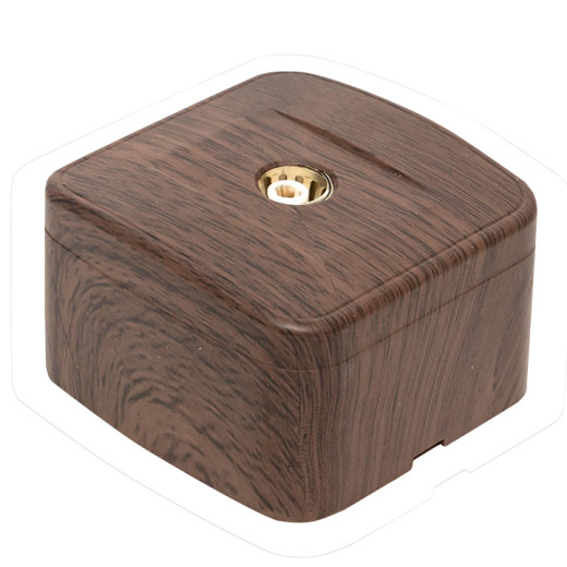 Розетка TV 1-местная ОП Минск 75Ом 5-862МГц тёмное дерево EKF