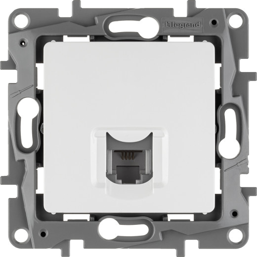 Розетка телефонная RJ11 - Legrand Etika - белый