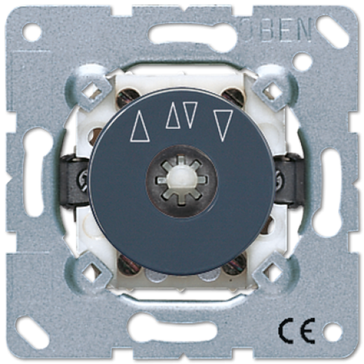 Реверсивный выключатель 1-пол. для жалюзи 10АХ, 250В АС