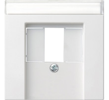 Gira S-55 Бел Накладка ТЛФ розетки TAE с полем для надписи
