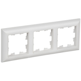 IEK BRITE Рамка 3-мест. РУ-3-БрАБ а/б/бел.