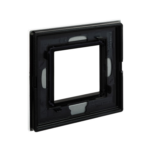 Рамка из натурального стекла 1 пост (2 мод.), Avanti, светло-серая