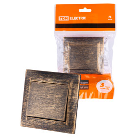 TDM Выключатель 1 кл. 10А старинная бронза 