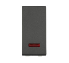 Ecoplast LK45 Выключатель с индикатором 45х22,5мм (схема 1L) 16 A, 250 B (черный бархат)