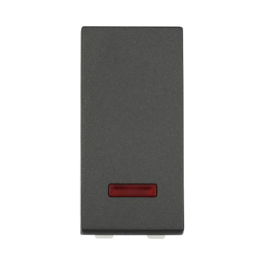 LK45 Выключатель с индикатором 45х22,5мм (схема 1L) 16 A, 250 B (черный бархат)