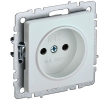 IEK BRITE BASE Жемчуг Розетка без з/к с з/ш 10А РСш10-2-БрЖ