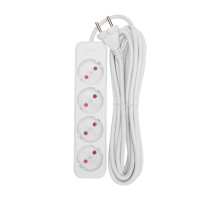 REXANT Удлинитель STANDARD 4 гнезда, 5м, 2х1,0мм², б/з, белый.