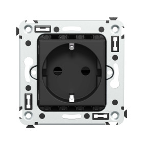 DKC Avanti Розетка в стену, 2P+E, с з/ш, 