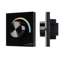 Arlight Панель SMART-P2-MIX-G-IN Black (3V, Rotary, 2.4G) (IP20 Пластик, 5 лет)