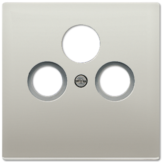 Крышка для SAT-TV-FM-розеток, фиксация винтом, металл, нержавеющая сталь, Edelstahl