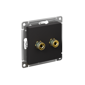 Systeme Electric AtlasDesign Карбон Аудиорозетка двухместная