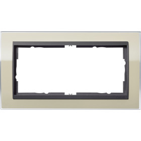 Gira Event Clear Песочный/Антрацит Рамка 2-ая без перегородки